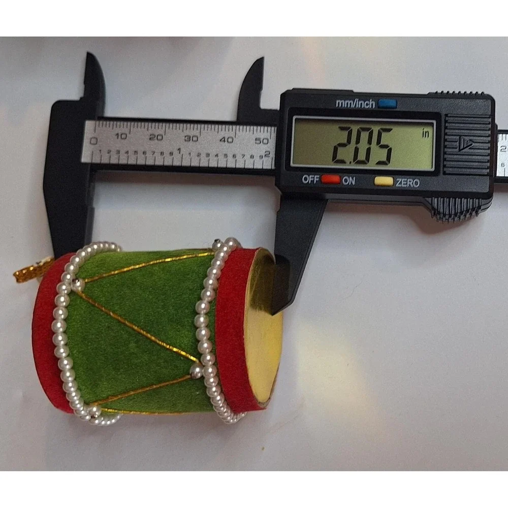 Lot Of 2 Made In‎ Japan Xmas Cardboard Drum Ornaments